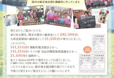 2017年も被災地支援へのご協力ありがとうございました（感謝とご報告）
