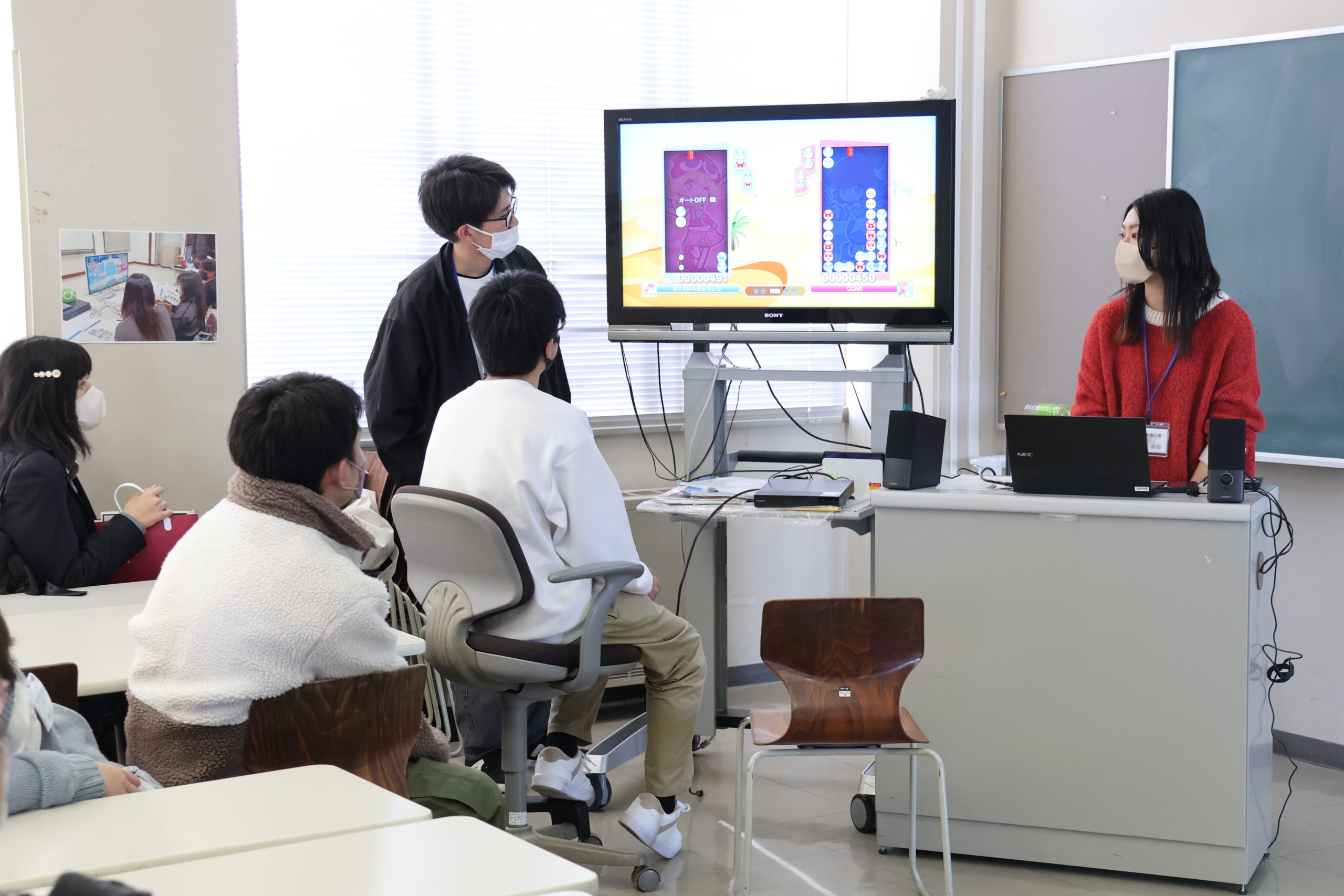 キャンパスツアーの活動発表（高齢者向けeスポーツ体験会）