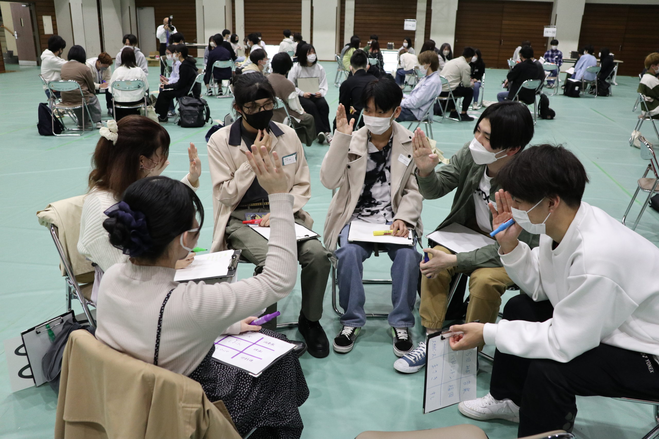 「共通点さがし」グループ全員の共通点が何個あるのか考えました