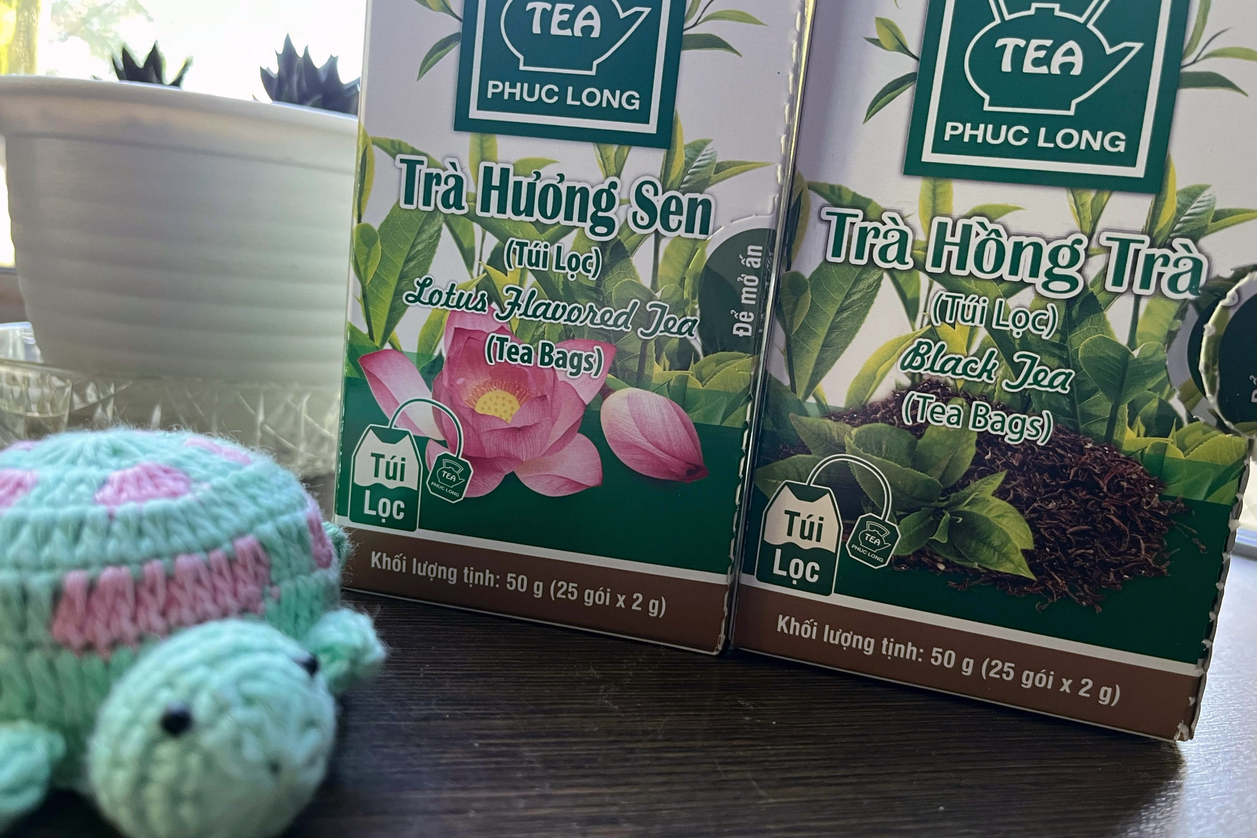 お土産にしたティーバッグ、ハス茶はジャスミン茶より香りが柔らかく優しい味わいです