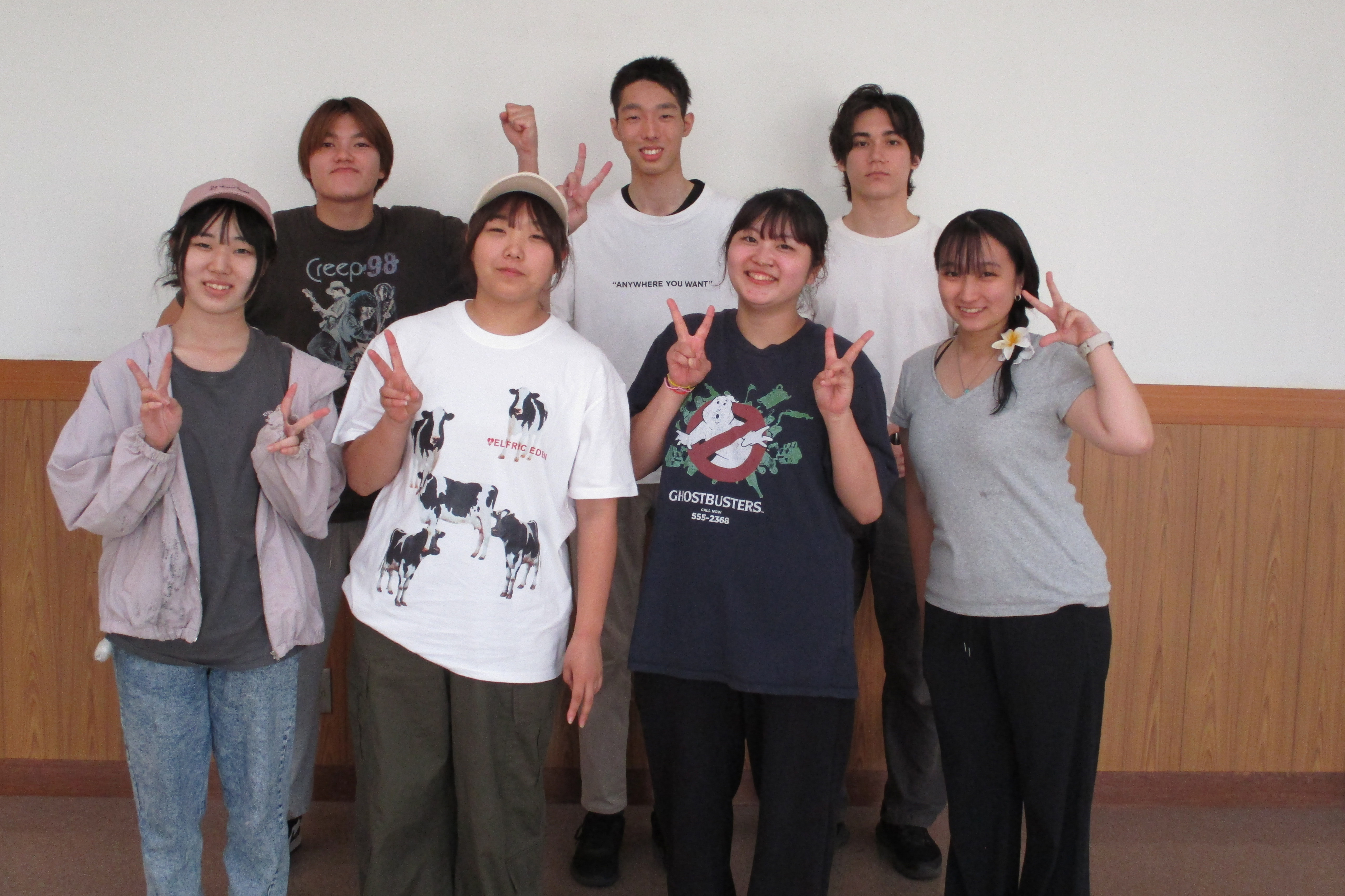 わんぱくキャンプに参加した学生たち